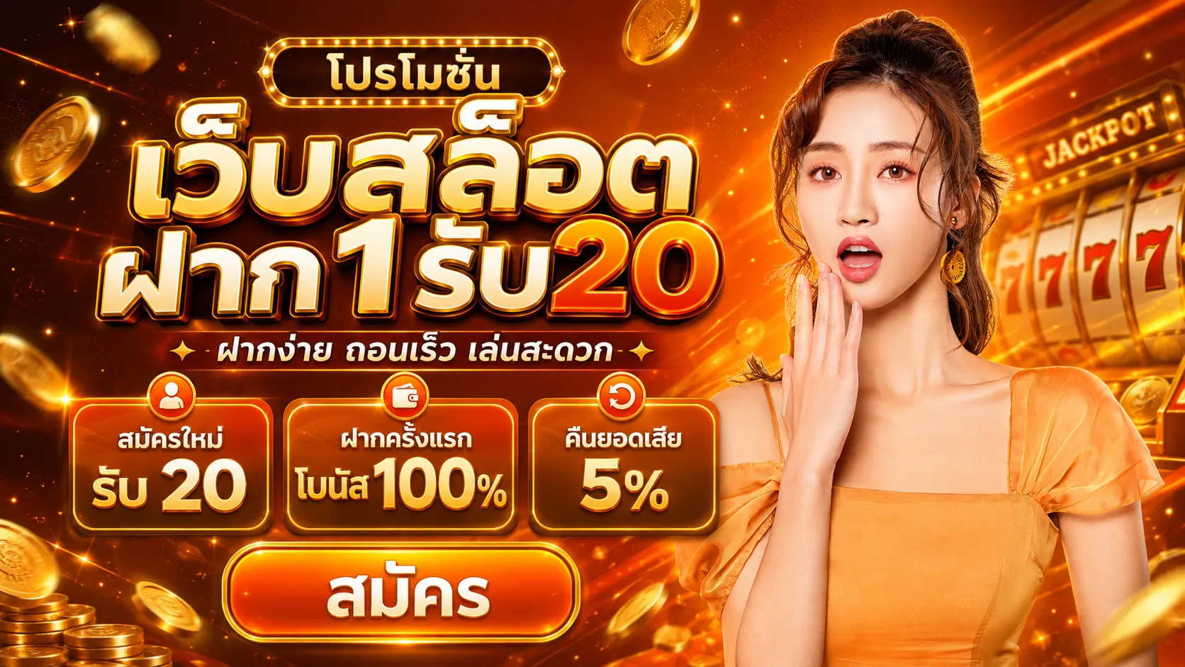 เว็บสล็อตฝาก1รับ20